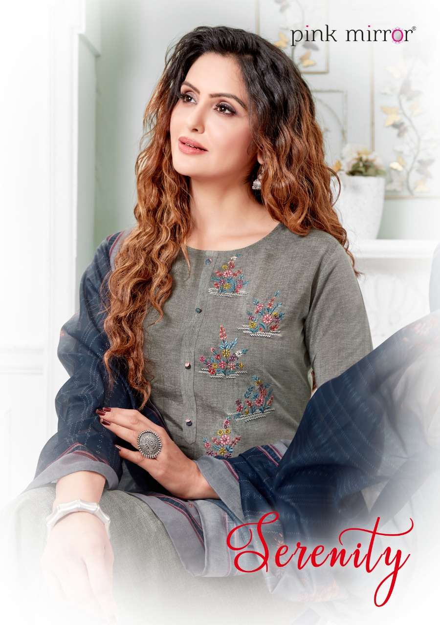 PINK MIRROR PRESENTS SERENITY VISCOSE LIVA EMBROIDERY WHOLESALE READYMADE COLLECTION